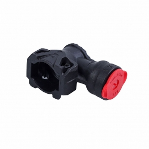 Фитинг пластик (черно-красный) разборный (Push-In) угловой ф8x1,0 АК5050